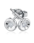 Roberto Coin Inc. Jewellery - Earrings - Stud Roberto Coin 18K White Gold Diamonds By The Inch Bezel Stud Earrings