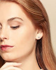 Roberto Coin Inc. Jewellery - Earrings - Stud Roberto Coin 18K White Gold Diamonds By The Inch Bezel Stud Earrings