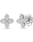 Roberto Coin Inc. Jewellery - Earrings - Stud Roberto Coin 18K White Gold Love in Verona Pave Diamond Studs