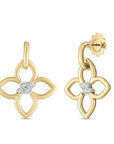 Roberto Coin Inc. Jewellery - Earrings - Drop Roberto Coin 18K Yellow Gold 0.15ctw Diamond Cialoma Drop Earrings