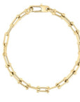 Roberto Coin Inc. Jewellery - Bracelet Roberto Coin 18K Yellow Gold Alternating Beaded End Paperclip Link Bracelet