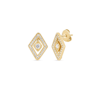 Roberto Coin Inc. Jewellery - Earrings - Stud Roberto Coin 18k Yellow Gold Diamante Diamond Stud Earrings