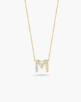 Roberto Coin Inc. Jewellery - Necklace Roberto Coin 18K Yellow Gold Diamond Love Letter M Necklace