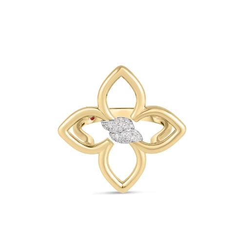 Roberto Coin Inc. Jewellery - Rings Roberto Coin 18K Yellow Gold Diamond Small Cialoma Ring Size 7