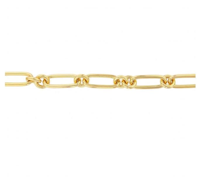 Roberto Coin Inc. Jewellery - Bracelet Roberto Coin 18K Yellow Gold Mixed Link Chain Bracelet