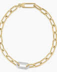 Roberto Coin Inc. Jewellery - Bracelet Roberto Coin 18K Yellow Gold Paperclip Link One Pave Diamond Link Bracelet