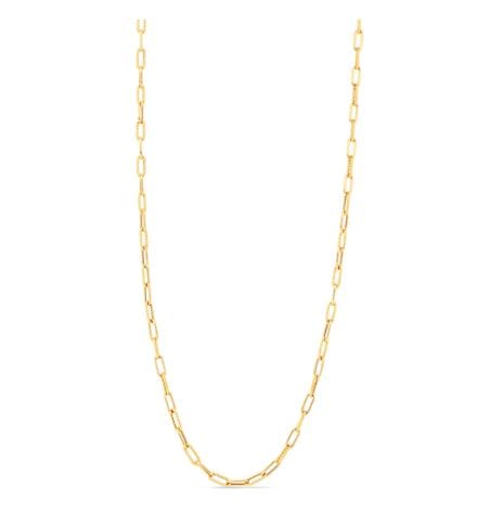 Roberto Coin Inc. Jewellery - Necklace Roberto Coin 18K Yellow Gold Shiny and Fluted Paperclip Chain