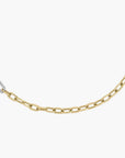 Roberto Coin Inc. Jewellery - Necklace Roberto Coin 18K Yellow Gold Single Diamond Link Paperclip Chain Necklace