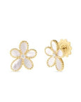 Roberto Coin Inc. Jewellery - Earrings - Stud ROBERTO COIN JASMINE DIAMOND AND MOTHER OF PEARL FLOWER STUD EARRINGS