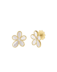 Roberto Coin Inc. Jewellery - Earrings - Stud Roberto Coin Jasmine Diamond And Mother Of Pearl Flower Stud Earrings