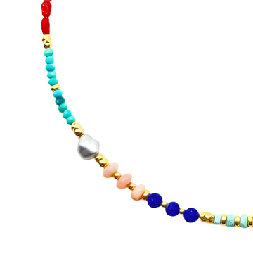 Shakti Jewellery - Necklace Shakti 14K Gold and Mixed Bead 19inch Necklace