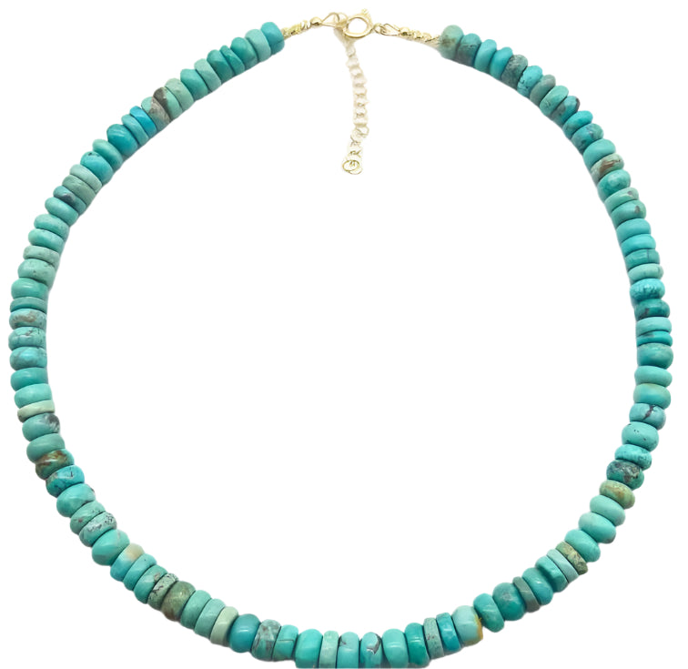 Shakti Jewellery - Necklace Shakti 14K Gold Turquise Bead 19" Inch Necklace