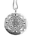 Shakti Jewellery - Necklace Shakti Silver Yantra Disc 20 inch Necklace