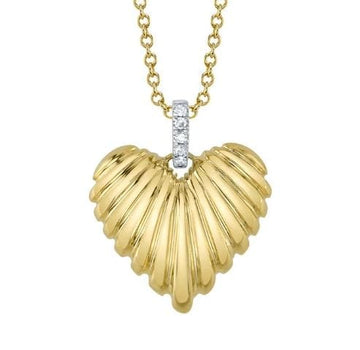 Shy Creation Jewellery - Necklace Shy Creation 14K Heart Necklace with Diamond Bail