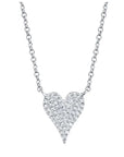 Shy Creation Jewellery - Necklace Shy Creation 14K White Gold Diamond Pave Heart Necklace
