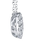 Shy Creation Jewellery - Earrings - Stud Shy Creation 14K White Gold Pave Diamond Disc Necklace