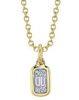 Shy Creation Jewellery - Necklace Shy Creation 14K Yellow Gold Baguette Diamond Pendant Necklace