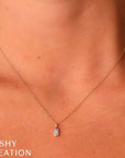 Shy Creation Jewellery - Necklace Shy Creation 14K Yellow Gold Baguette Diamond Pendant Necklace