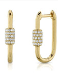 Shy Creation Jewellery - Earrings - Hoop Shy Creation 14K Yellow Gold Diamond Carribeener Huggies