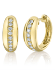 Shy Creation Jewellery - Earrings - Hoop Shy Creation 14k Yellow Gold Diamond Hoop Earrings