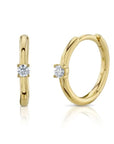 Shy Creation Jewellery - Earrings - Hoop Shy Creation 14K Yellow Gold Diamond Huggie Hoops