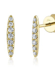 Shy Creation Jewellery - Earrings - Stud Shy Creation 14K Yellow Gold Diamond Line Bar Studs