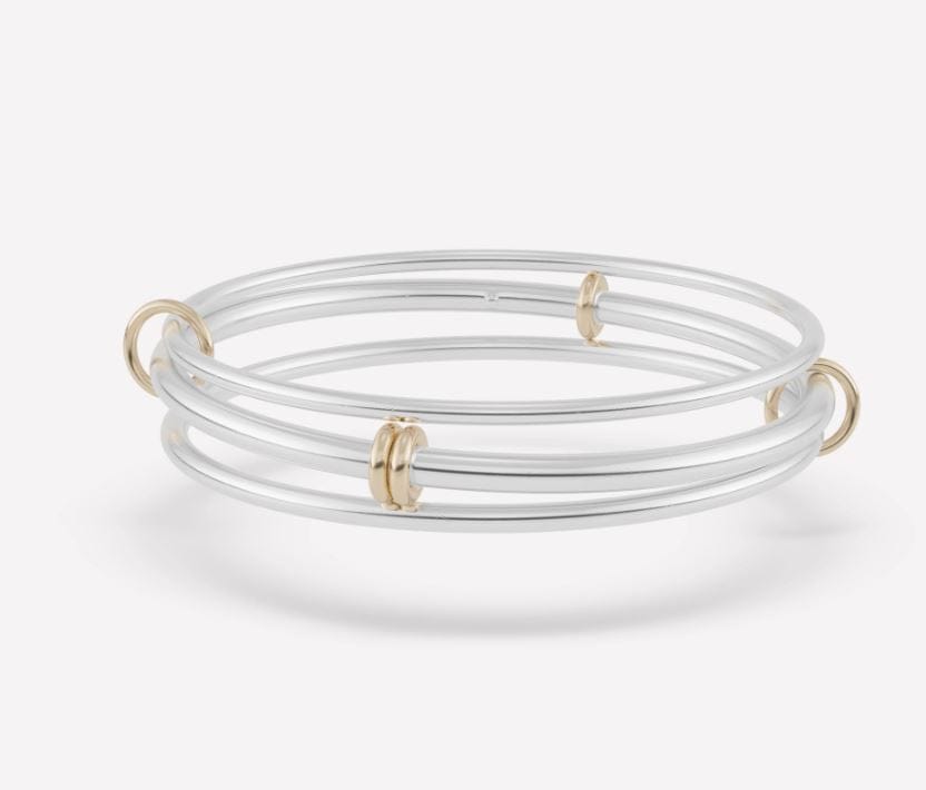 Spinelli Kilcollin Jewellery - Bracelet Spinelli Kilcollin Sterling Silver and 18k Gold Baryon Triple Bangles