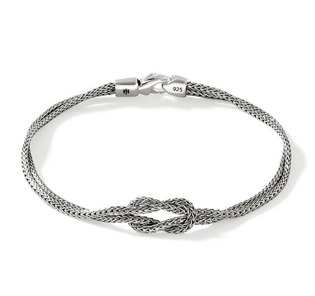 John Hardy Sterling Silver Love Knot 3.6mm Bracelet