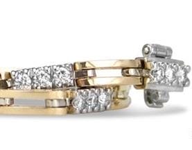Touch of Gold Jewellery - Bracelet Touch of Gold 14 karat Yellow and White Gold Diamond Line Bracelet