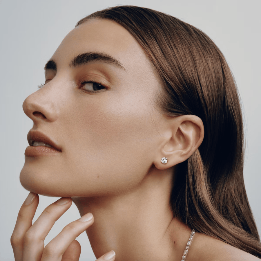 MEMO Vandan Associates Jewellery - Earrings - Stud - LAB Touch of Gold 14k WG 2.11 Carat Lab Diamond Studs