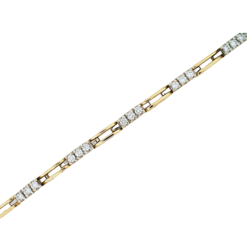 Touch of Gold Jewellery - Bracelet Touch of Gold 14K Yellow and White Gold Diamond Line Bracelet