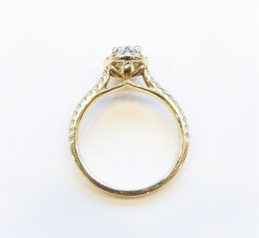 Touch of Gold Diamonds Jewellery - Engagement Ring Touch of Gold 14K Yellow Gold 0.96ct Oval Halo Diamond Ring