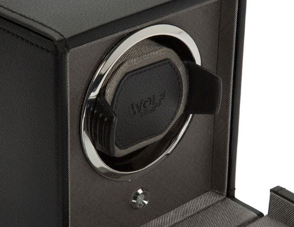 Wolf Designs Accessories - Watch Accessories WOLF Black Cub Singe Winder with Cover