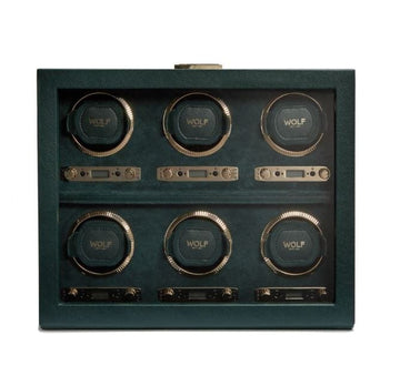 Wolf Designs Accessories - Watch Accessories Wolf British Racing Green 6 Piece Watch Winder