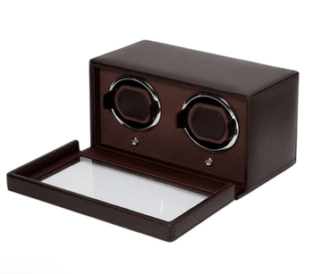 Wolf Designs Accessories - Watch Accessories WOLF Brown Cub Double Winder with Cover