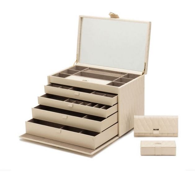 Wolf Designs Accessories - Jewellery Accessories Wolf Ivory Caroline Extra Large Jewellery Case