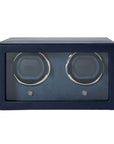 Wolf Designs Accessories - Watch Accessories Wolf Navy Cub Double Watch Winder with Cover