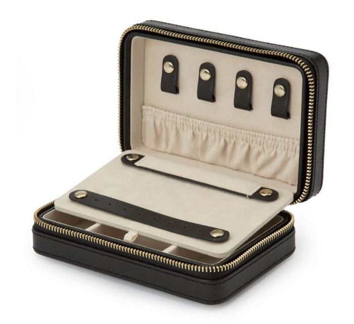 Wolf Designs Accessories - Leather goods WOLF Palermo Black Anthracite Jewelry Zip Case