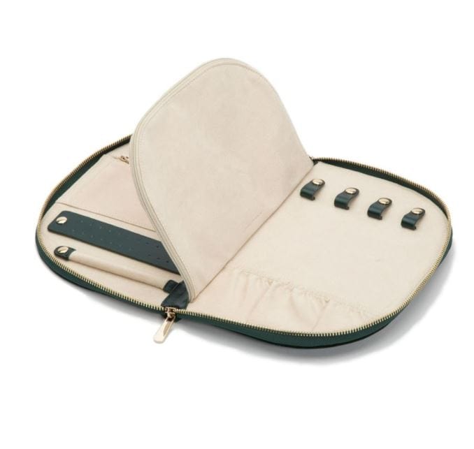 Wolf Designs Accessories - Leather goods Wolf Zoe Embroidered Zip Portfolio Jewellery Case