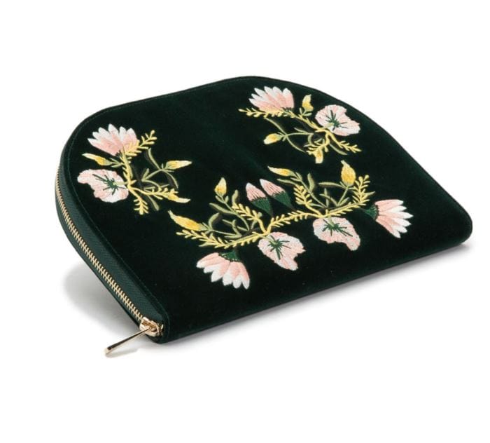 Wolf Designs Accessories - Leather goods Wolf Zoe Embroidered Zip Portfolio Jewellery Case