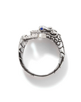 John Hardy Sterling Silver Naga Ring with Diamonds