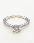 Touch of Gold Diamonds Jewellery - Engagement Ring 14K White Gold 1.01 Carat Engagement Ring with Shoulder Diamonds