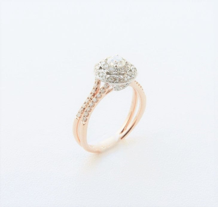 Amden Jewelry Jewellery - Rings Amden 14K White and Rose Diamond Ring