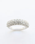 Amden Jewelry Jewellery - Band - Diamond Amden 14K White Gold Pave Diamond Top Ring