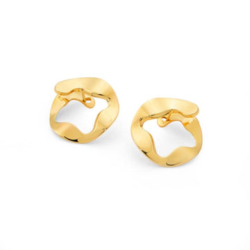 Antonini Milano Jewellery - Earrings - Stud Antonini Anniversary 100 Medium Yellow Gold Round Earrings