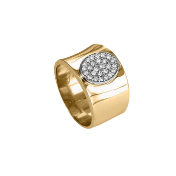 Backes & Strauss Jewellery - Rings Backes and Strauss Two-Tone Gold and Diamond Oval Centre Ring