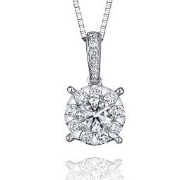 Backes & Strauss Jewellery - Necklace Backes and Strauss White Gold and Diamond Bouquet Pendant Necklace