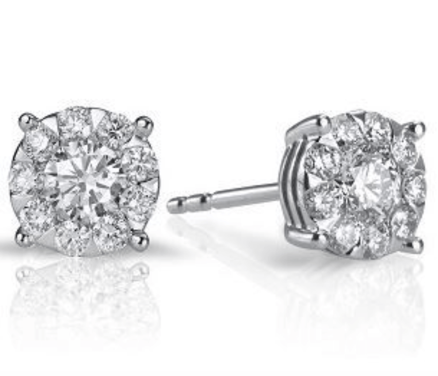 Backes & Strauss Jewellery - Earrings - Stud Backes and Strauss White Gold and Diamond Bouquet Studs
