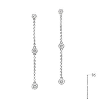 Backes & Strauss Jewellery - Earrings - Drop Backes and Strauss White Gold and Diamond Pebble Drop Earring