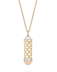 Birks Jewellery - Necklace Birks 18K Tri Gold Muse Dare to Dream Message Pendant Necklace